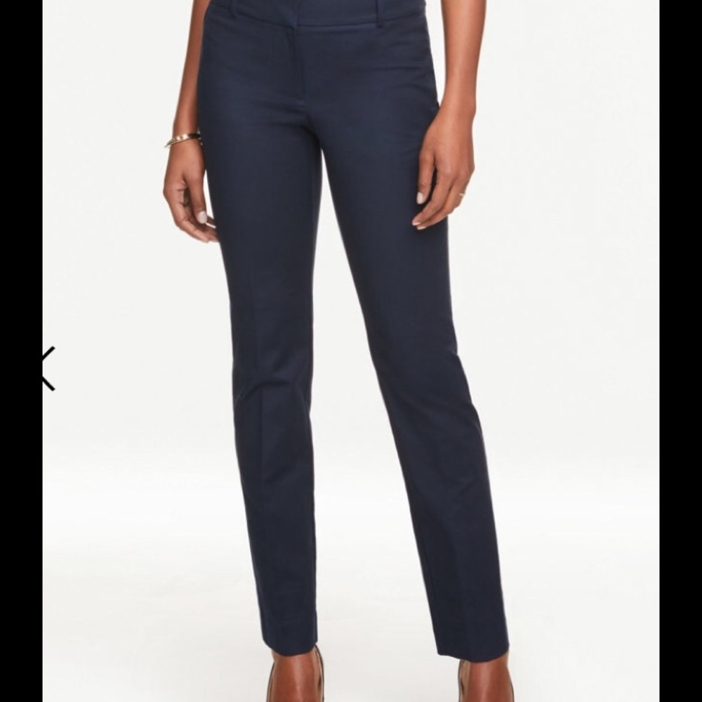 Ann Taylor Factory navy slim pants curvy fit
